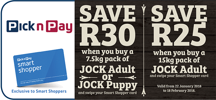 JOCK Pick 'n Pay Promotion - JOCK Dog Food